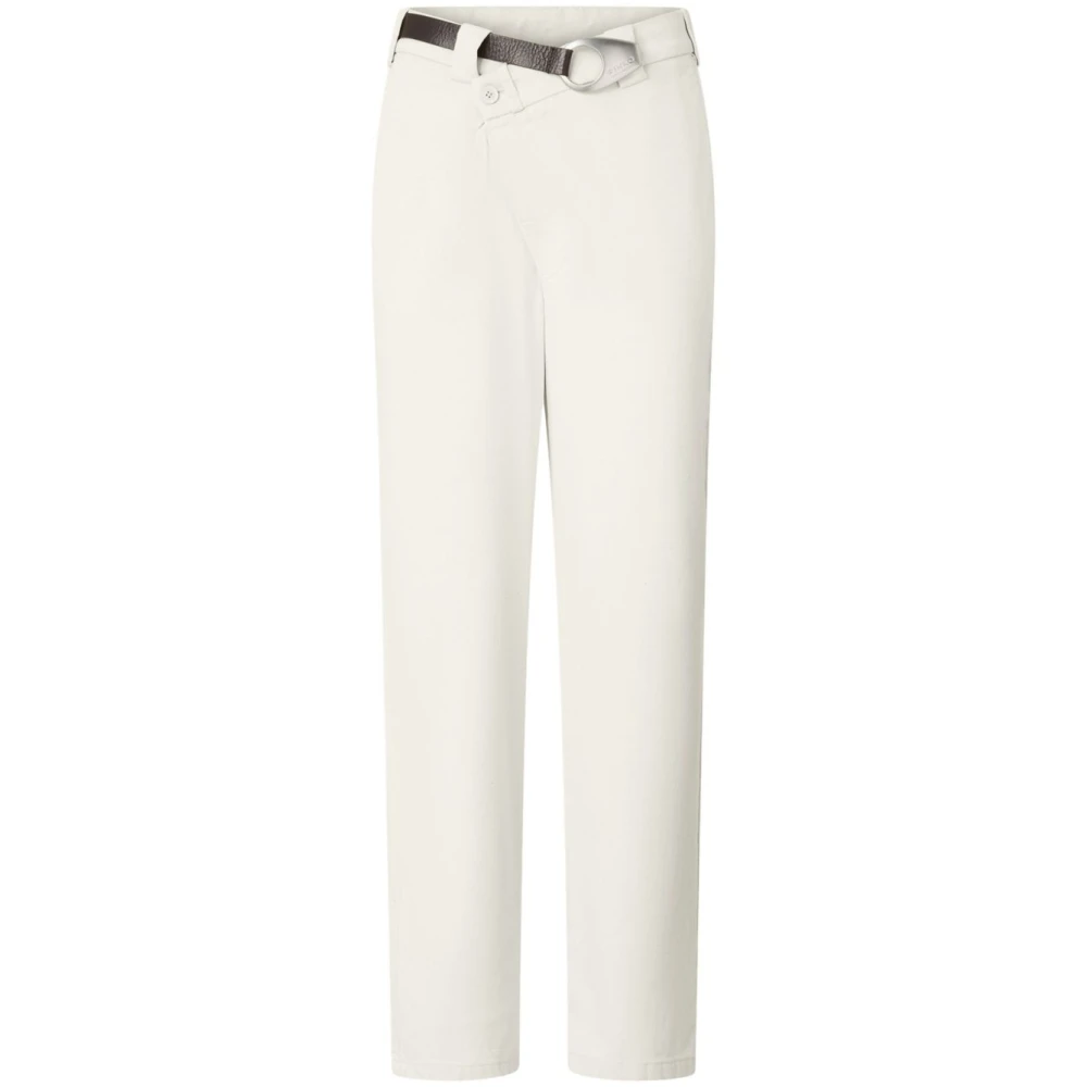 Pinko Women's Beige Slim-Fit Trousers, M, Trousers Stylish And Elegant
