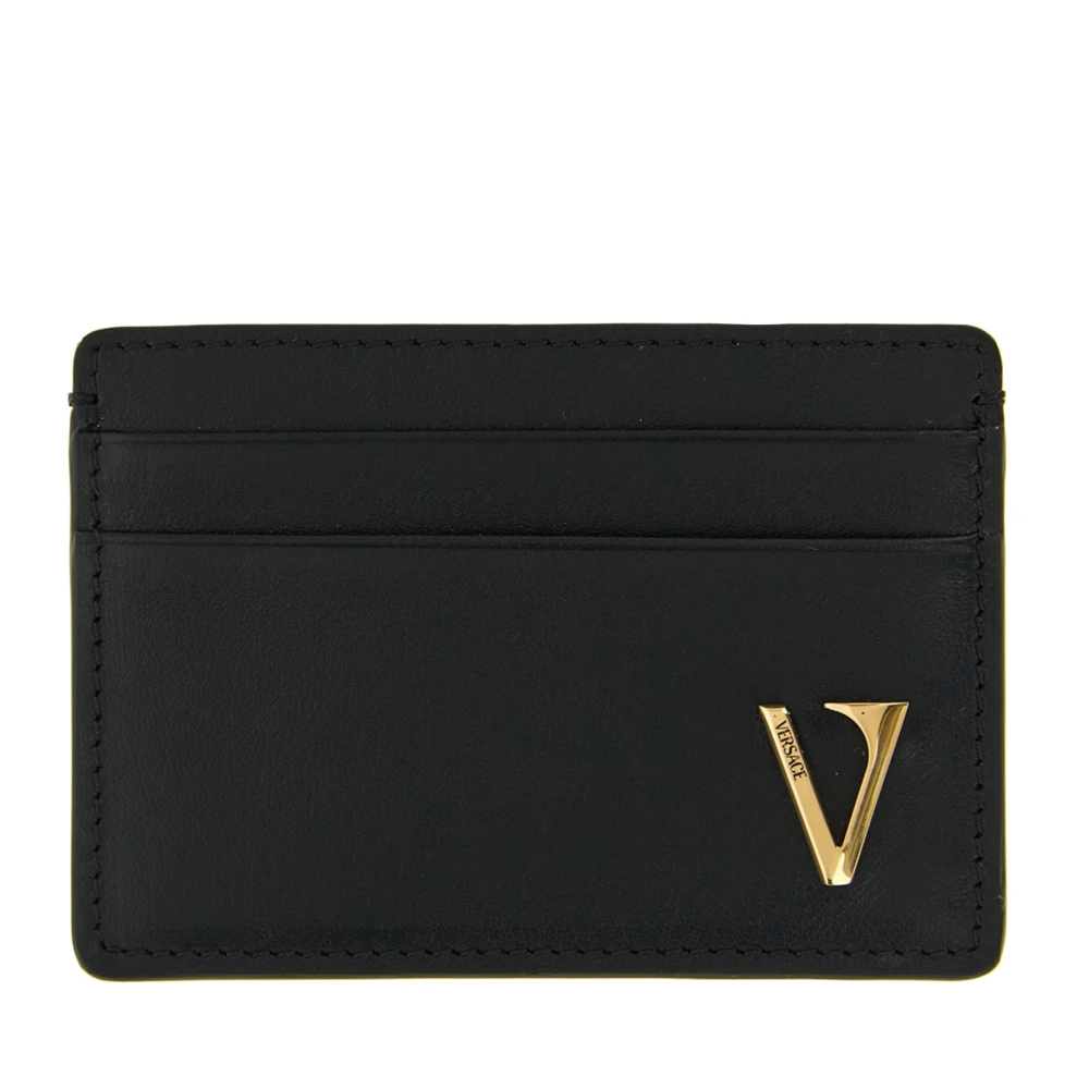 Versace Hombre V Leather Card Holder
