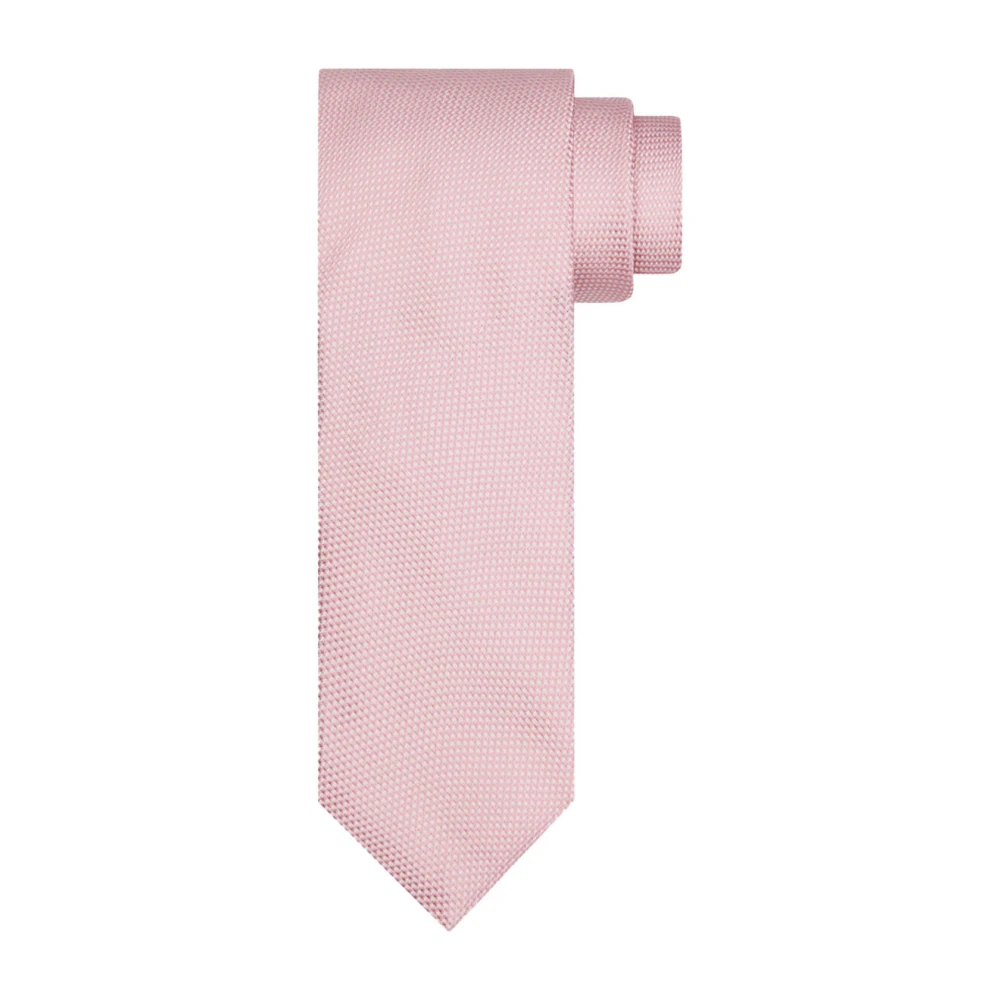 Profuomo Zijden Geweven Roze Stropdas Pink Heren