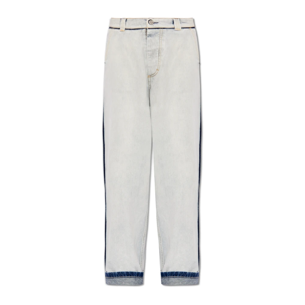 Maison Margiela Contrast Trims Lage Taille Jeans Blue