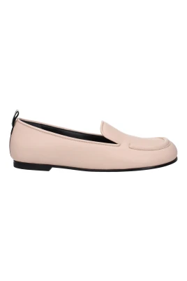 Rosa Läderloafer med Baklogo
