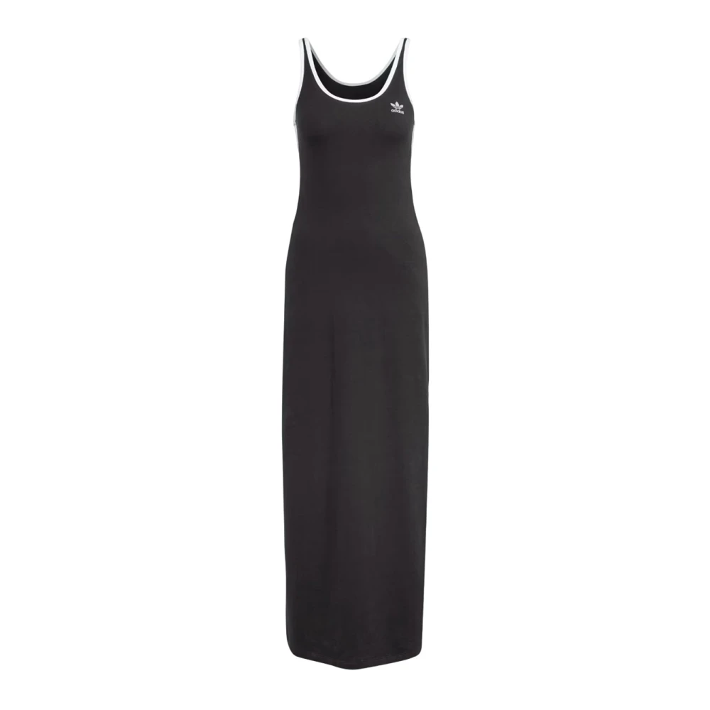 Adidas Casual Jersey Jurk met 3 Strepen Black Dames