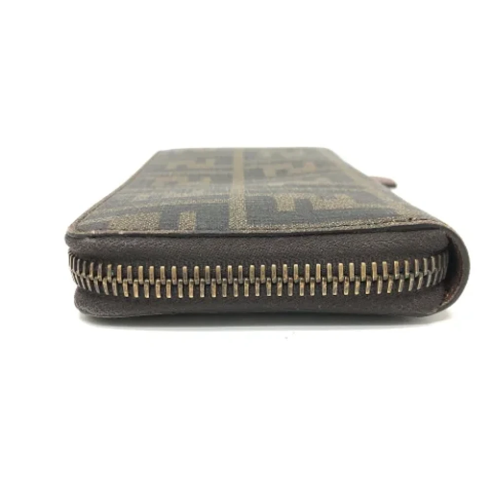 Fendi Vintage Pre-owned Fabric wallets Brown Heren