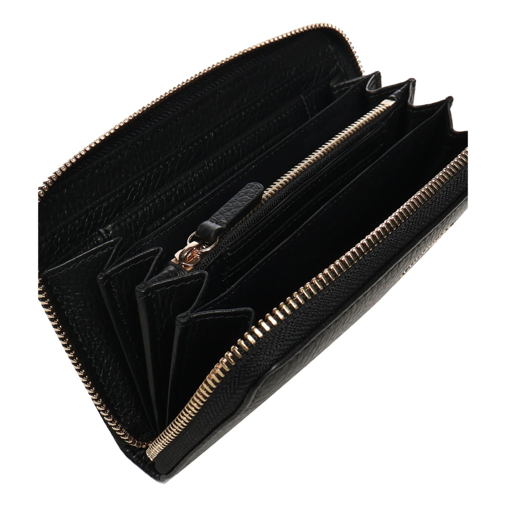 Coccinelle Leren portemonnee met ritssluiting Black Dames