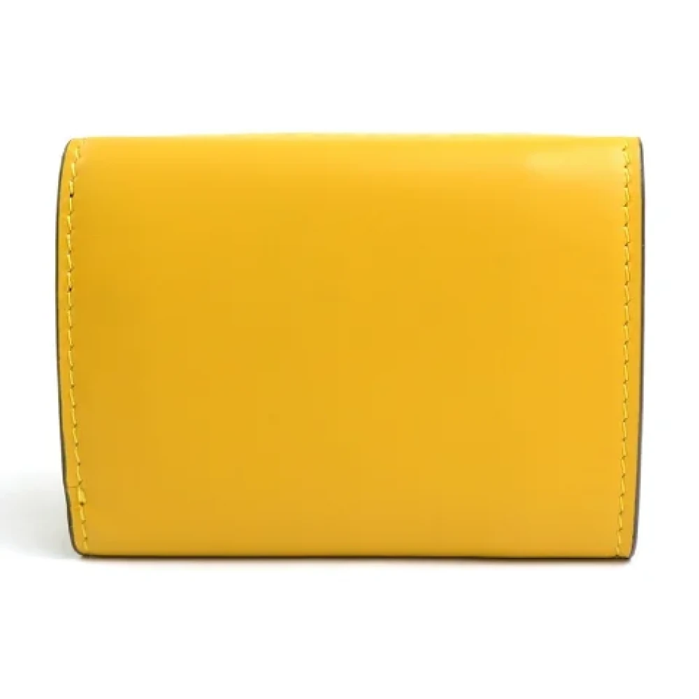 Fendi Vintage Pre-owned Leather wallets Yellow Dames
