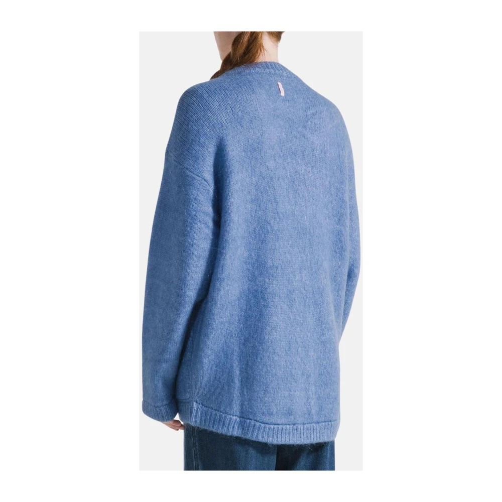 Deha Blauwe Mohair Vest met Knopen Blue Dames
