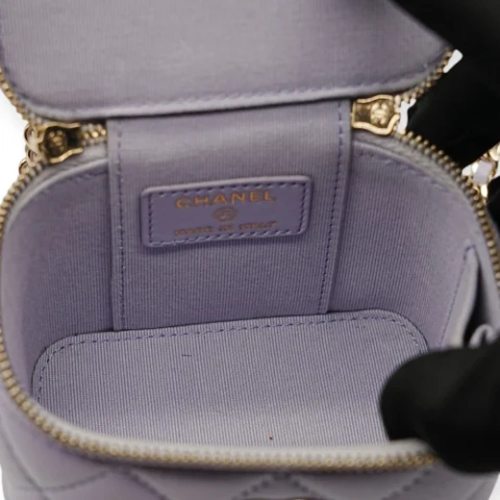 Chanel Vintage Pre-owned Canvas chanel-bags Purple Dames