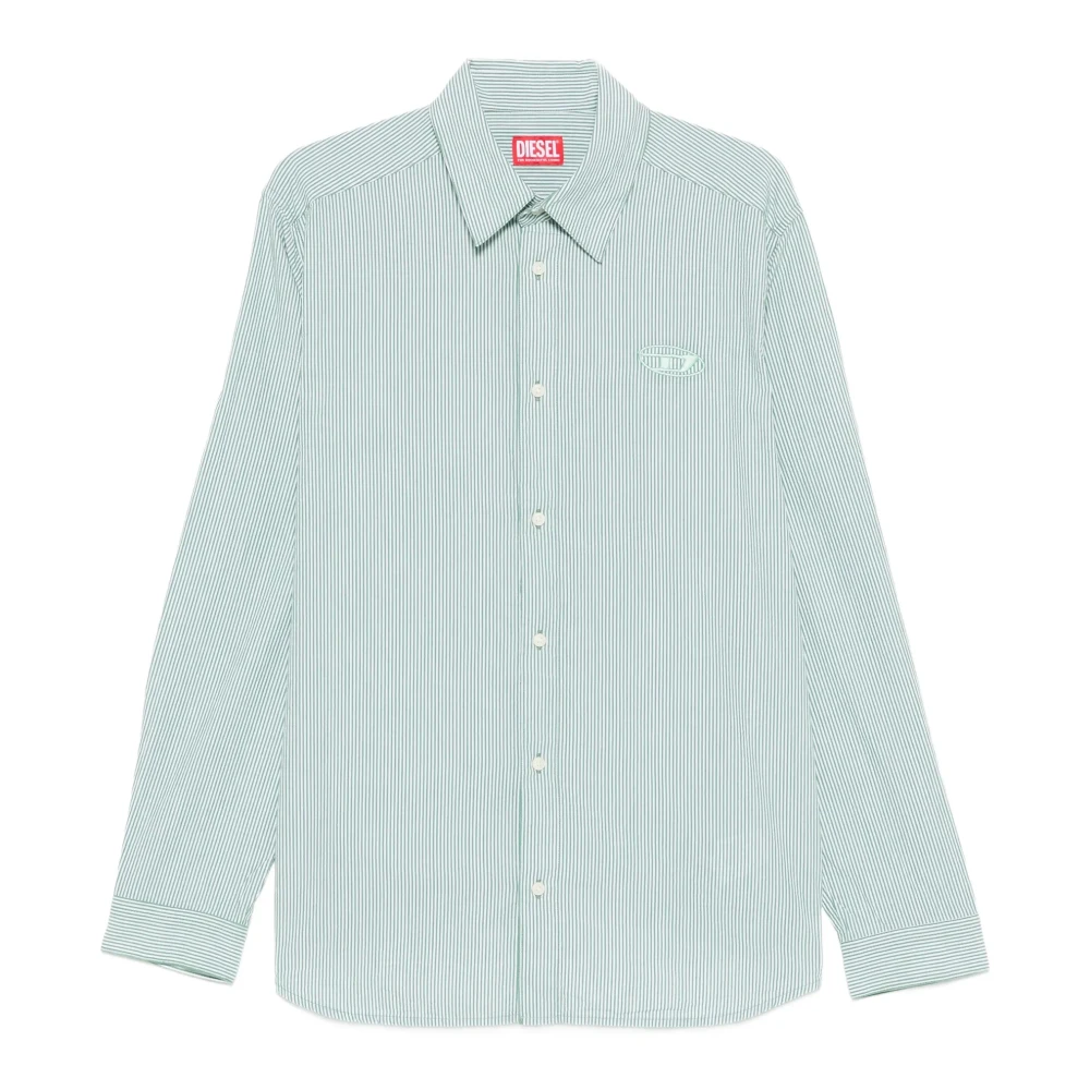 Diesel Men's Multicolor S-Simply-Bkbz Striped Shirt - Casual Shirts - M - Shirts