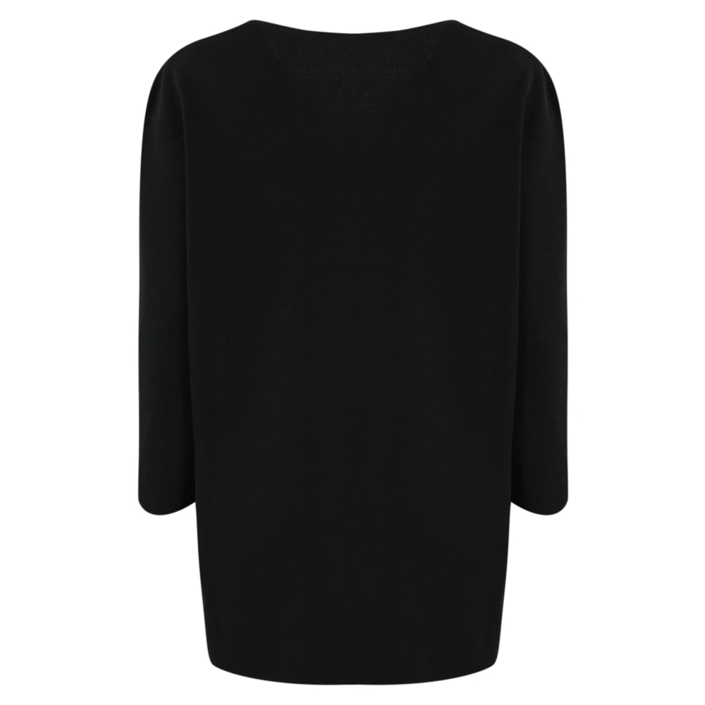 Max Mara Zwarte Viscose Tuniek Sweater Black Dames