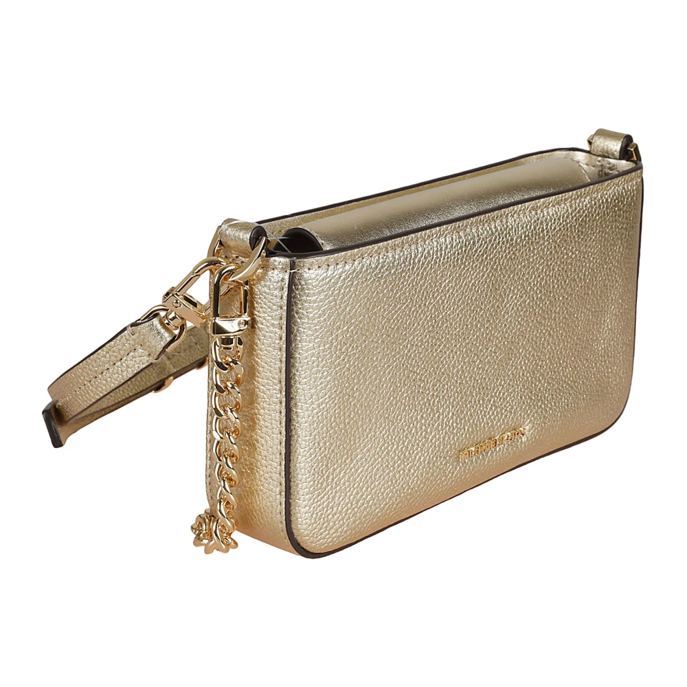 Michael Kors Gouden Gehamerd Leren Crossbody Tas Gray Dames