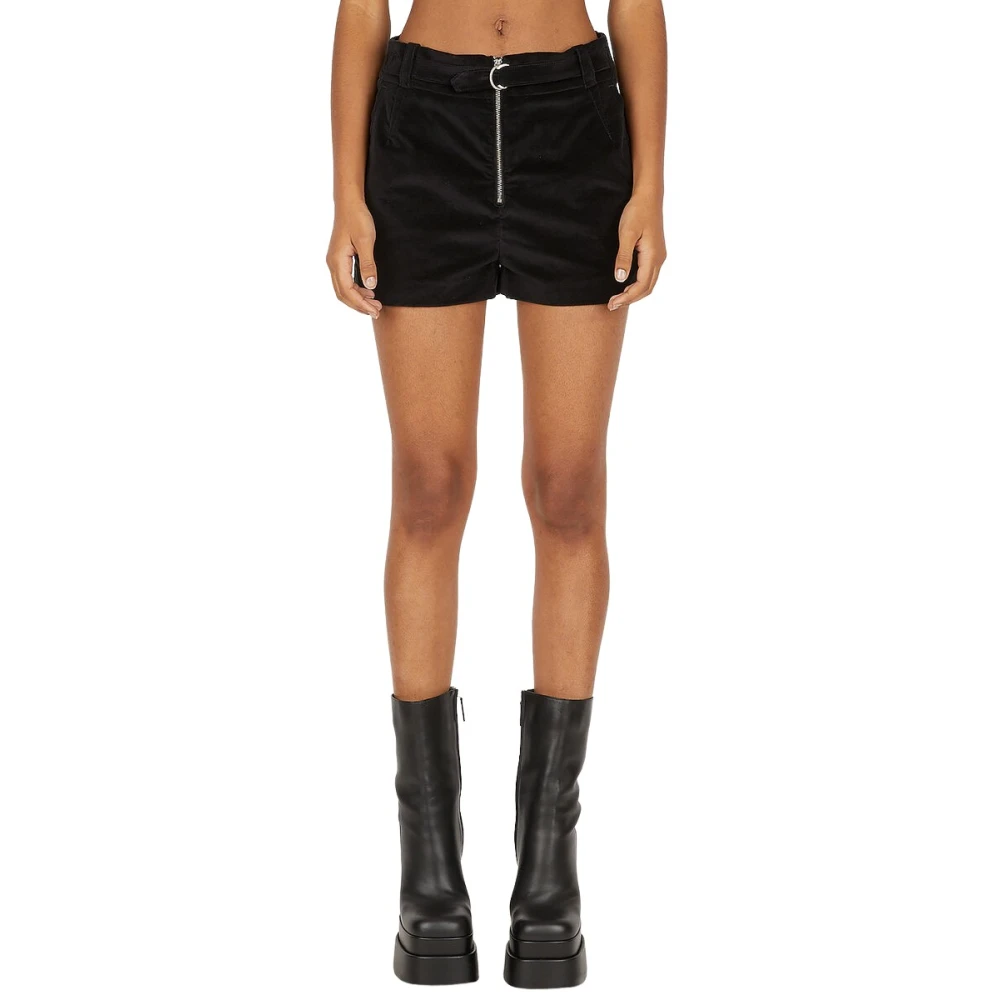 Capasa Milano Fluwelen Gesp Shorts Black Dames