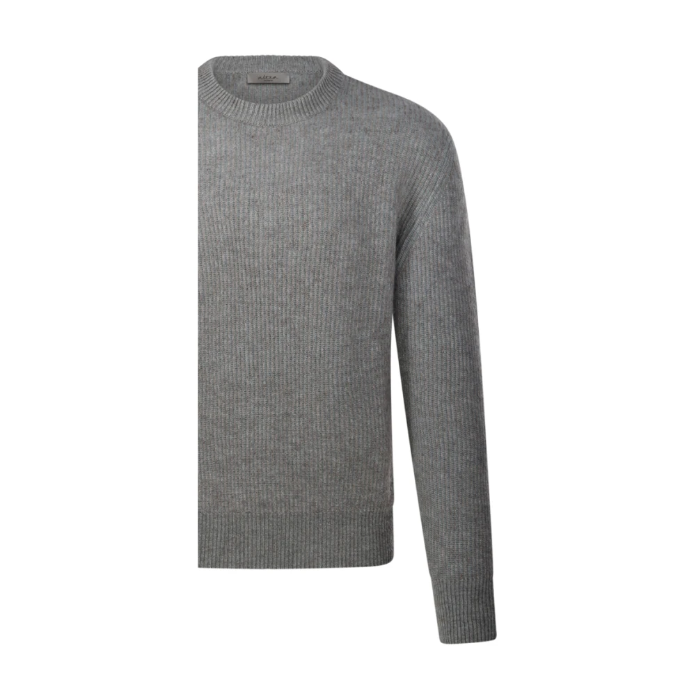 Altea Salvia Ronde Hals Sweater Gray Heren