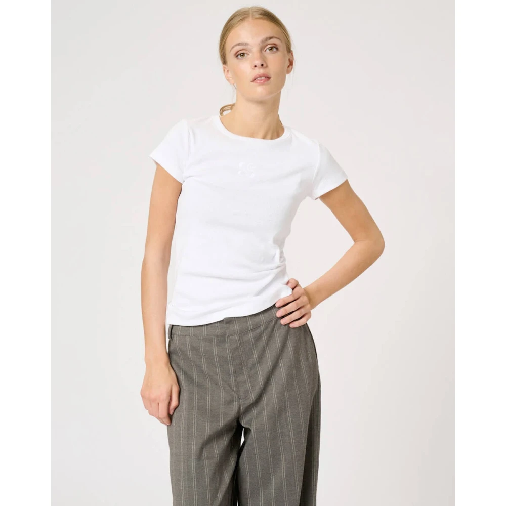 My Essential Wardrobe MandyMW Top Korte Mouw Stijlvol White Dames