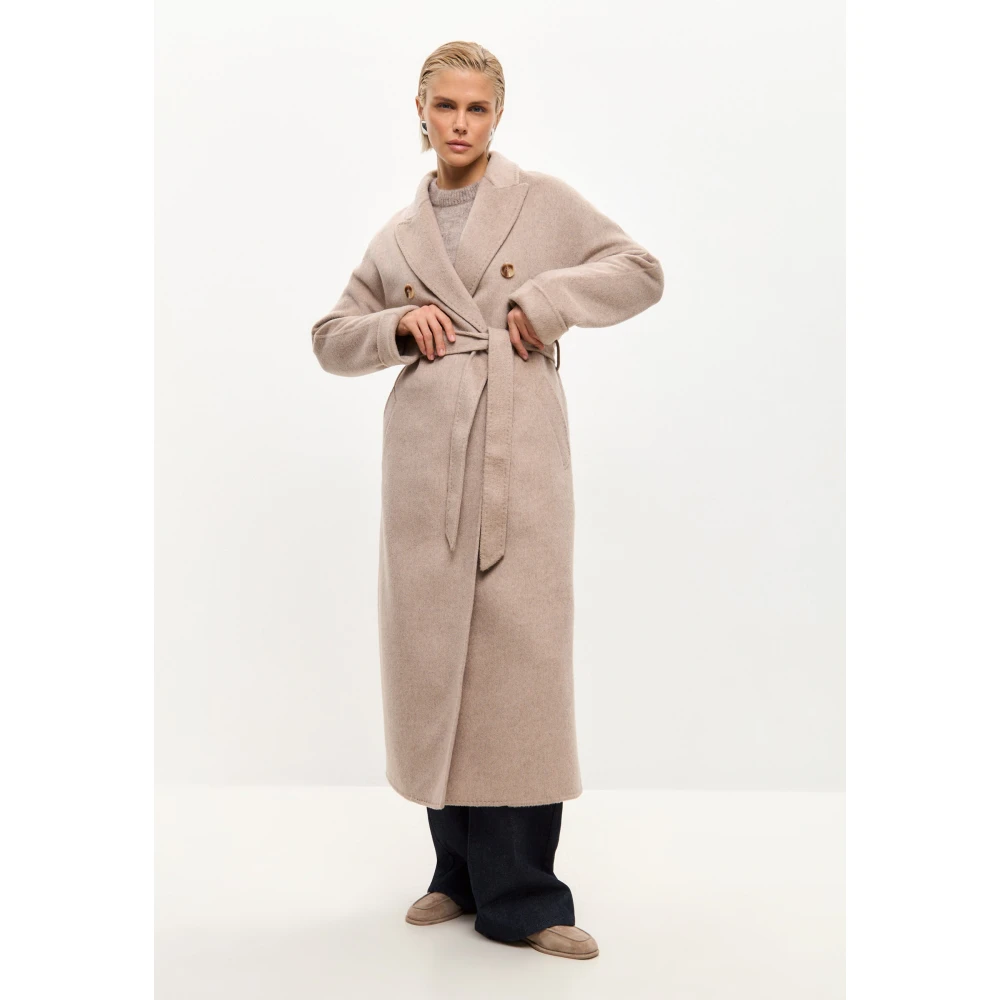 Cesare Gaspari Klassieke Luxe Lange Jas Rosie Roze Pink Dames