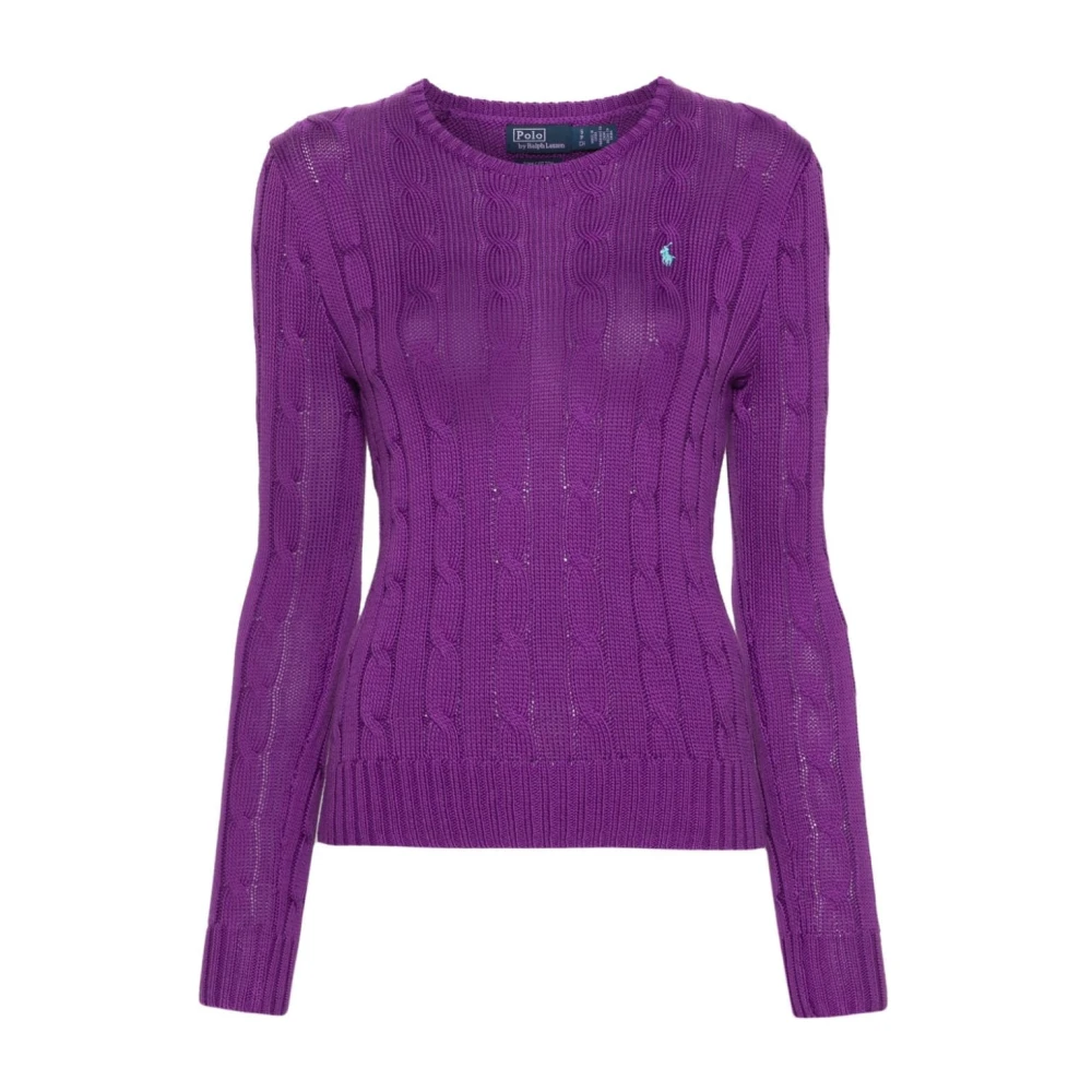 Polo Ralph Lauren Paarse Sweaters met Handtekening Pony Purple Dames