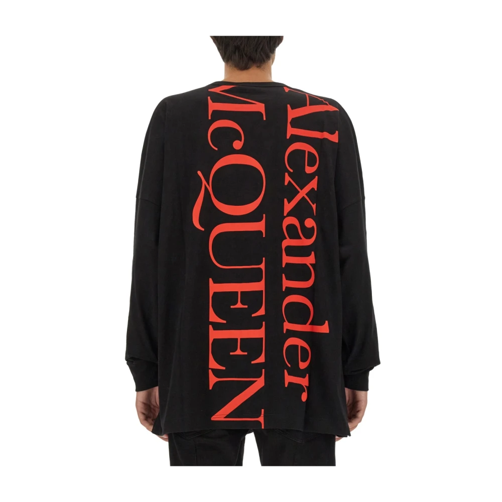 alexander mcqueen Logo T-Shirt Regular Fit 100% Katoen Black Heren