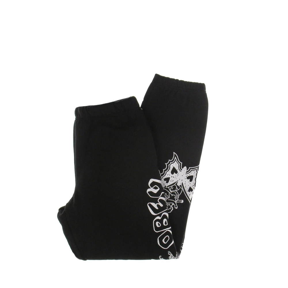 Obey Zwarte Fleece Sweatpant met Zakken Black Heren