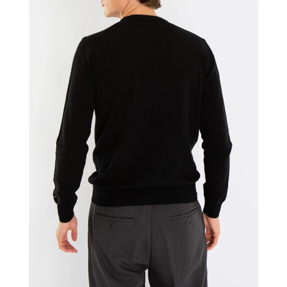 Woolrich Lamswol Crewneck Sweater Black Heren