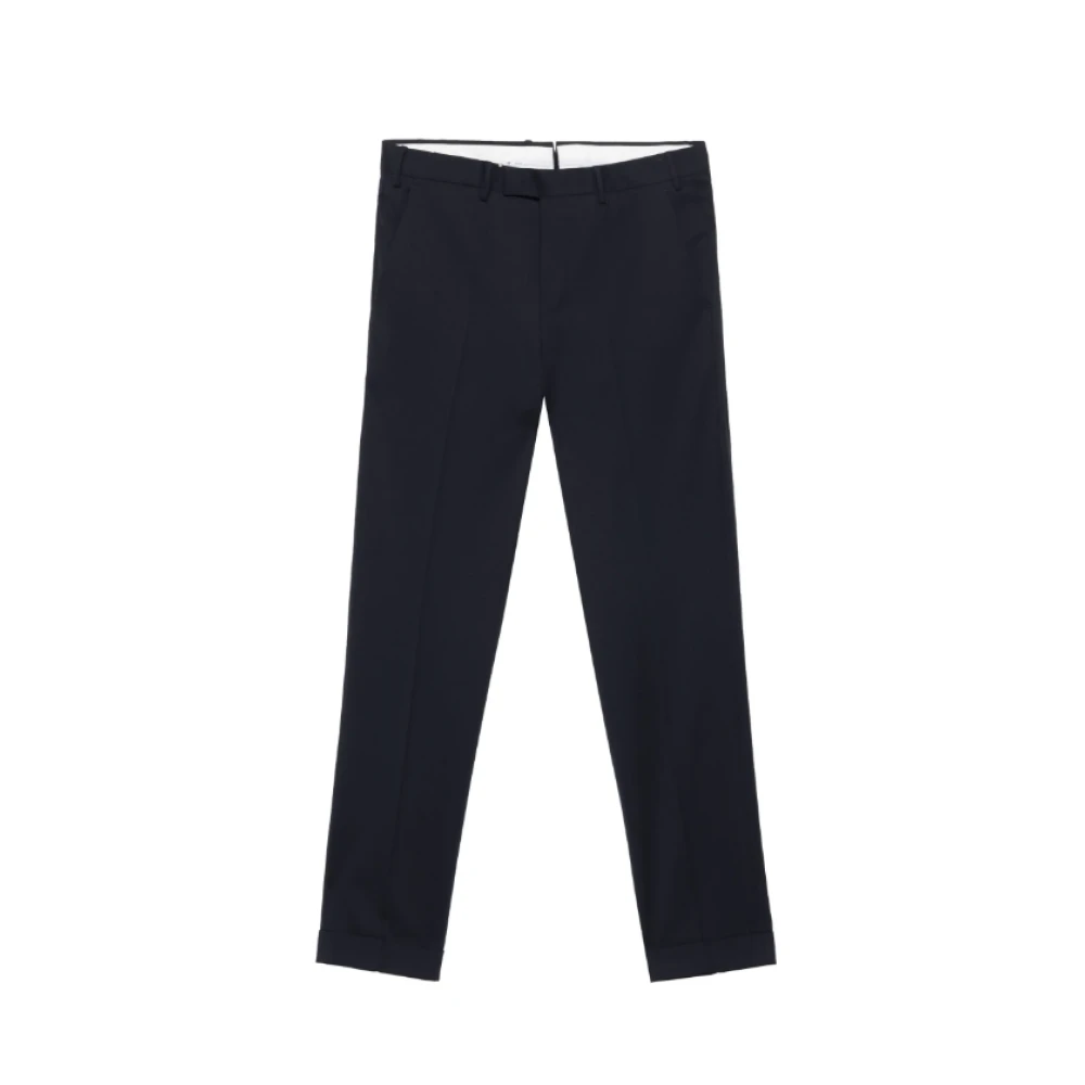 PT Torino Slim-Fit Blauwe Wollen Broek Blue Heren