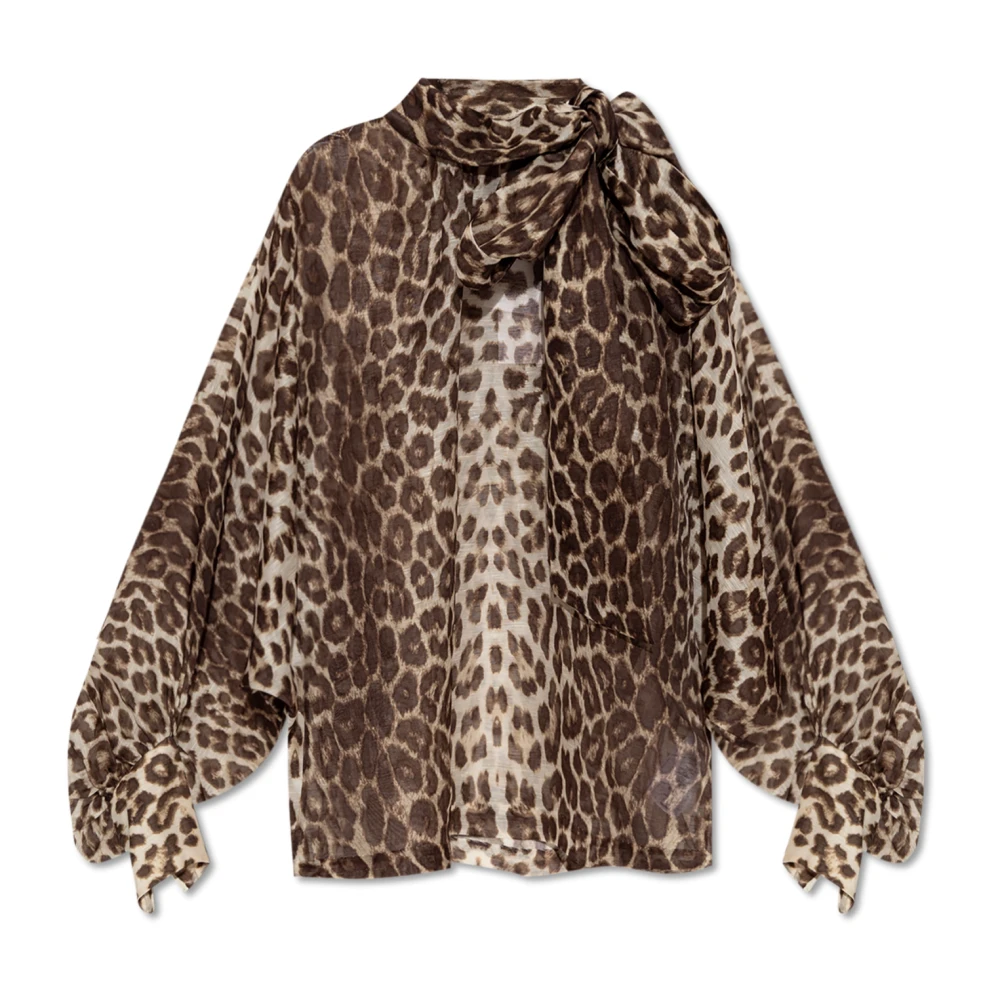 Zimmermann Shirt met dierenprint Brown Dames