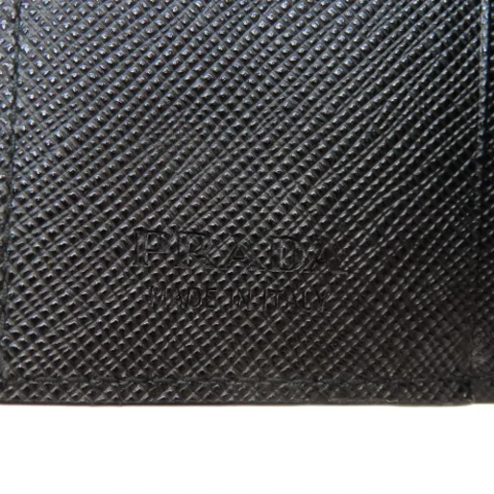 Prada Vintage Pre-owned Leather key-holders Black Dames
