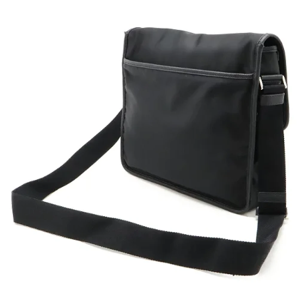 Prada Vintage Pre-owned Canvas crossbody-bags Black Dames