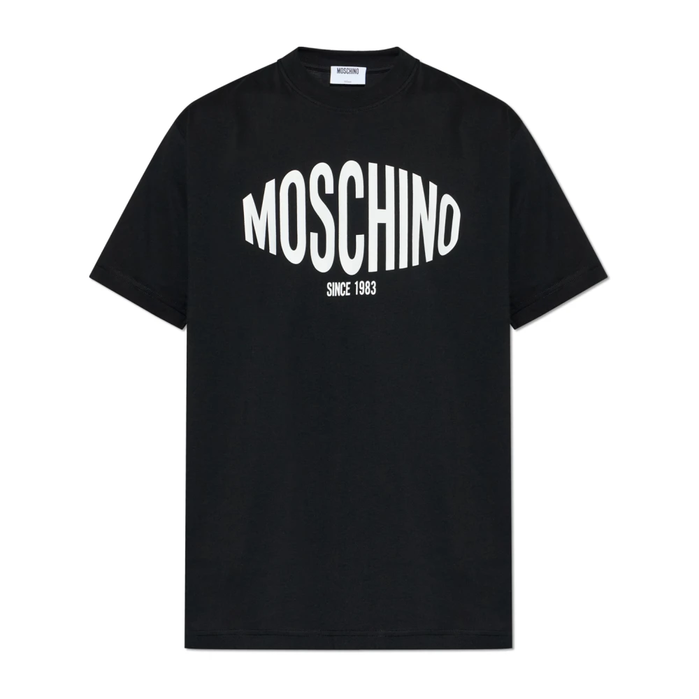 Moschino Men's Black T-Shirts, M, T-Shirt With Printed Logo