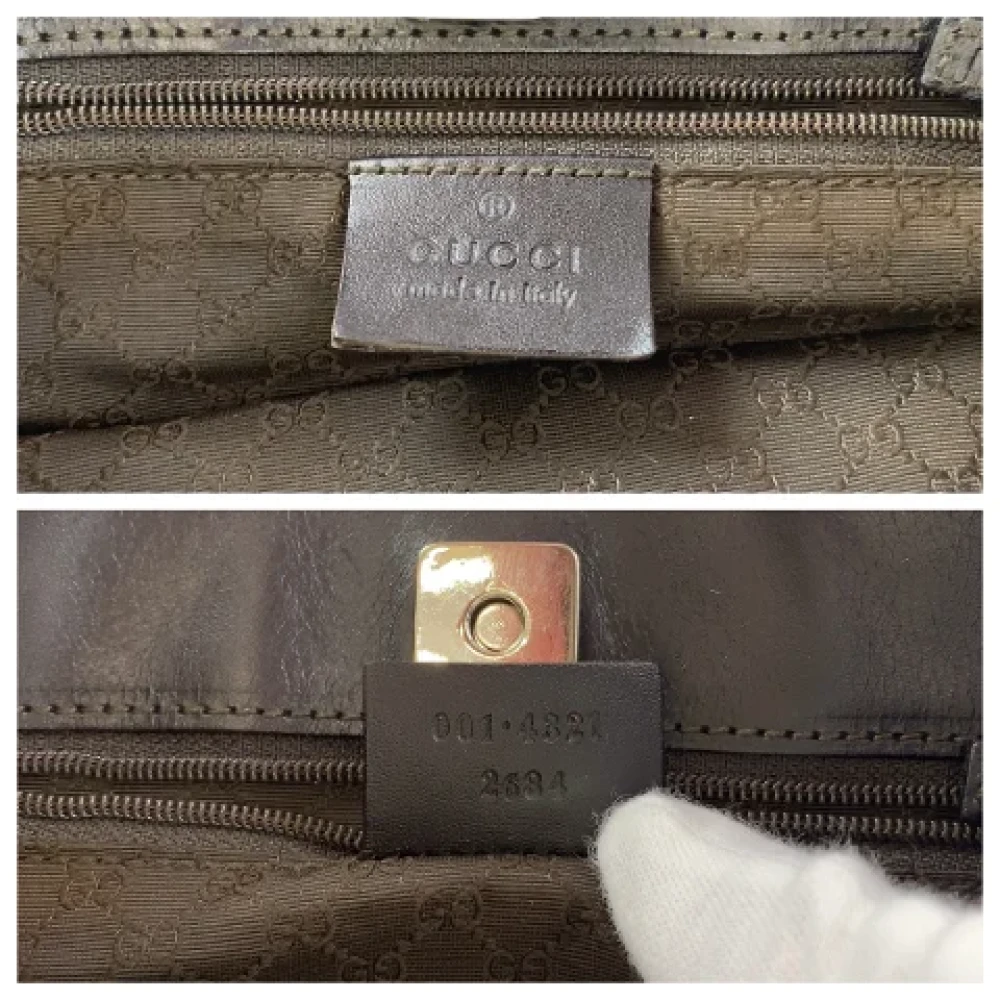 Gucci Vintage Pre-owned Canvas gucci-bags Beige Dames