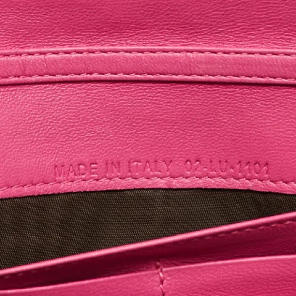 Dior Vintage Pre-owned Leather wallets Pink Dames