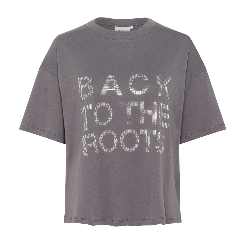 Karen by Simonsen Onweersbui Tee Top Gray Dames