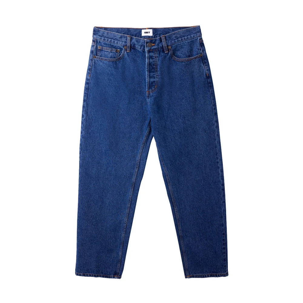 Obey Hardwork Denim Broek voor Mannen Blue Heren