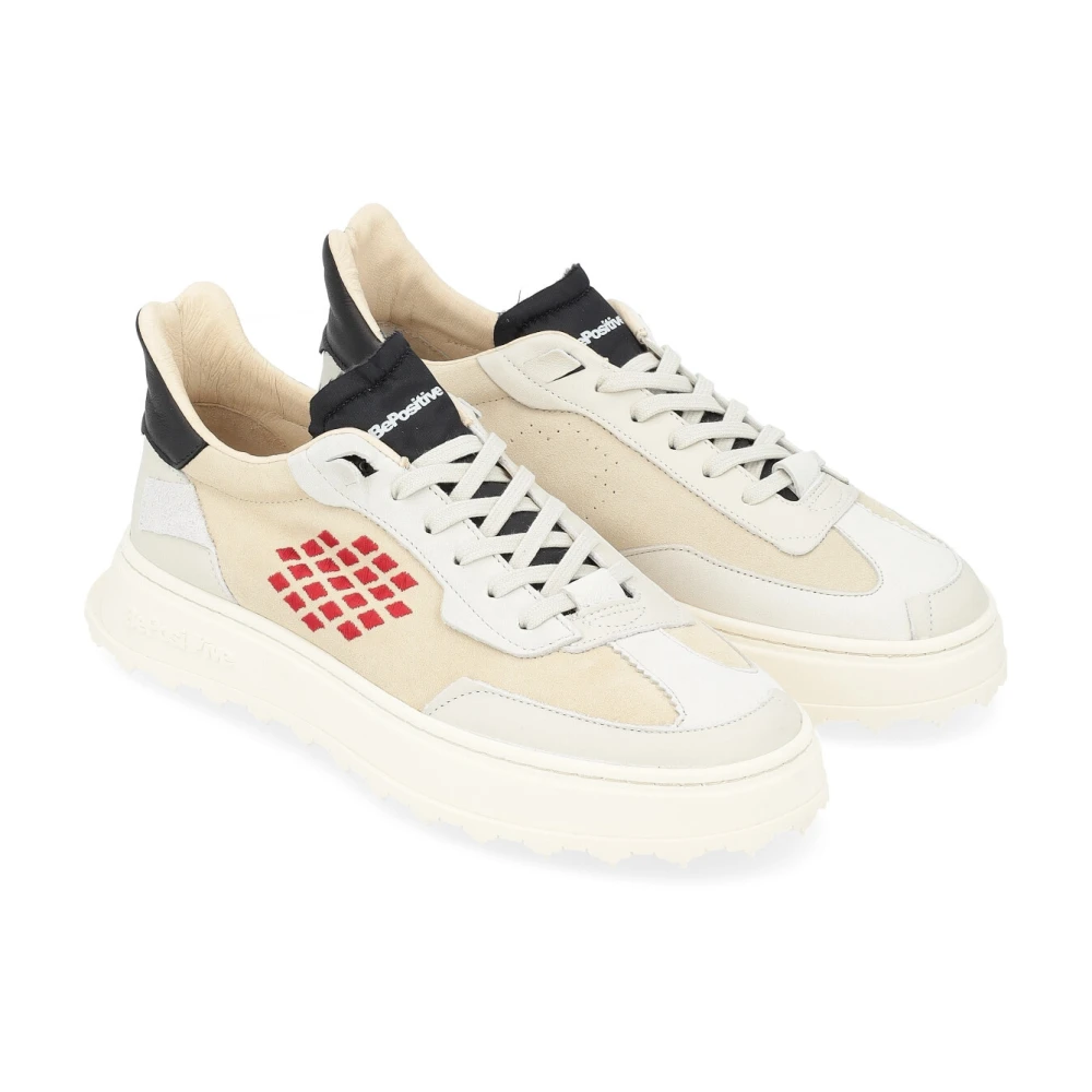 Be Positive Cuprace Basket Sneaker in Beige en Wit Beige Heren