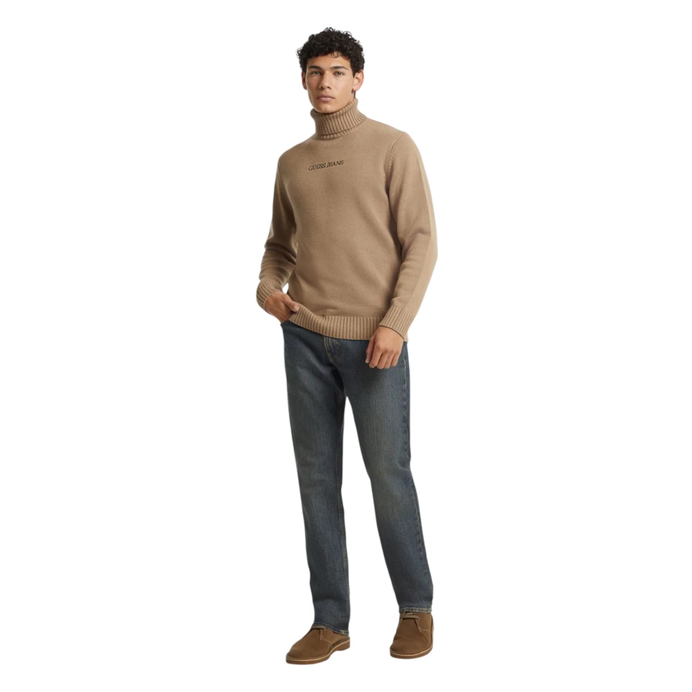 Guess Heren Dolcevita Sweatshirts & Hoodies Beige Heren
