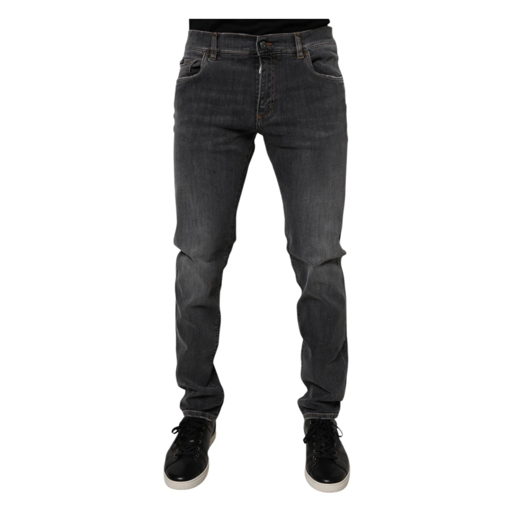 Dolce & Gabbana Men's Gray Slim Fit Jeans, Xl, Slim Fit Denim Jeans