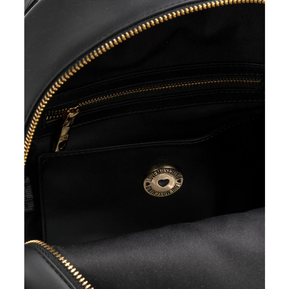 Love Moschino Stijlvolle letterrugzak met logo Black Dames