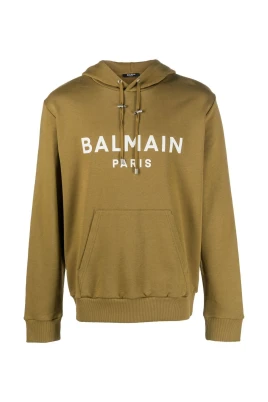 Grön Tryckt Hoodie Casual Tröja