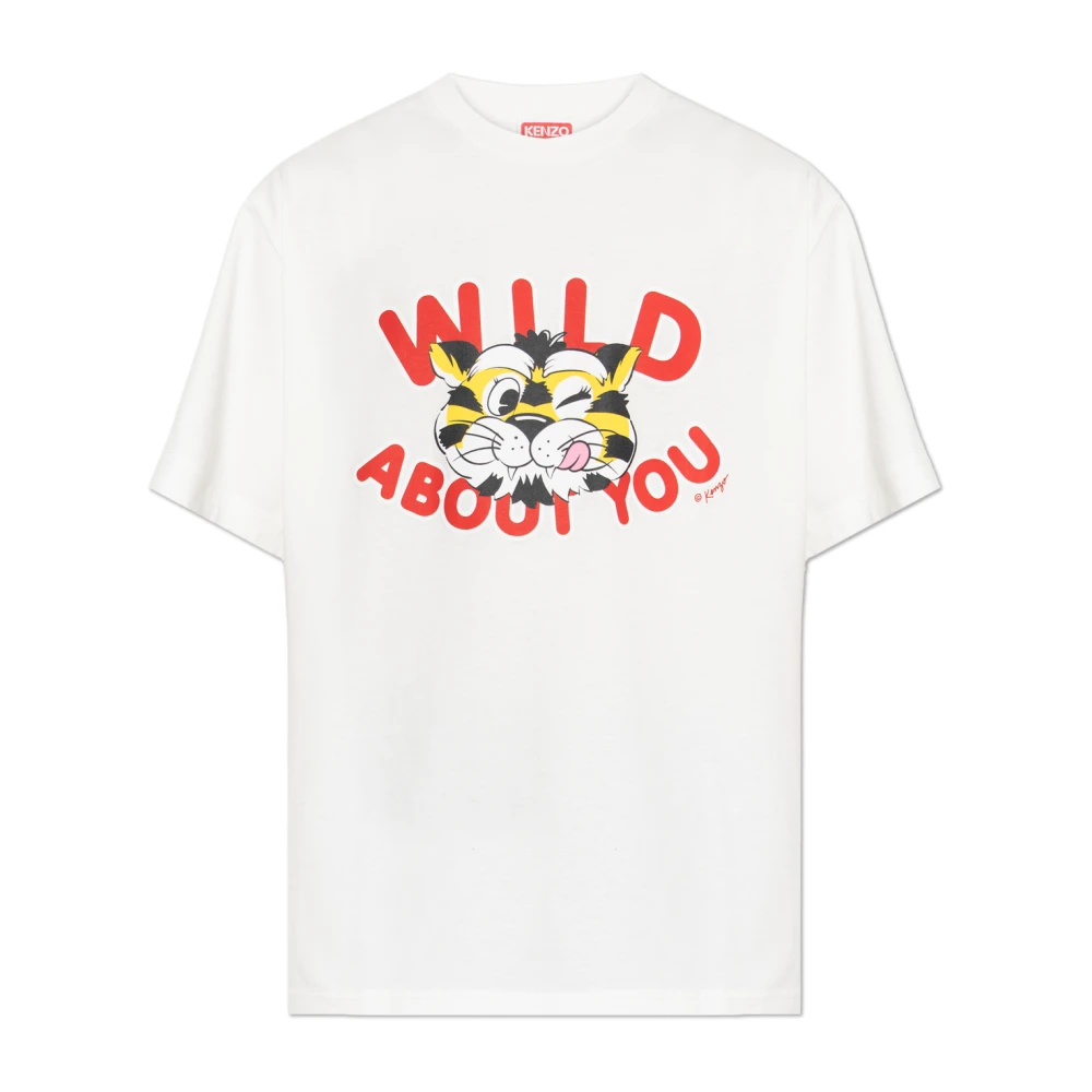 Kenzo Men's White T-Shirts, L, Cotton T-Shirt