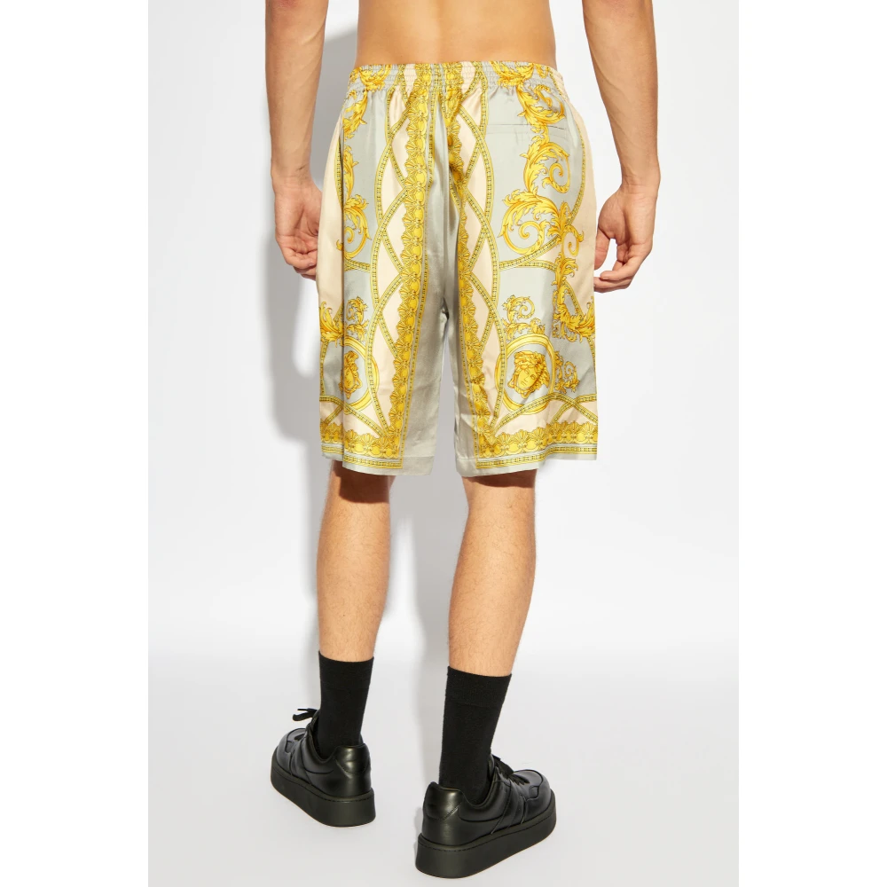 Versace Zijden shorts Beige Heren