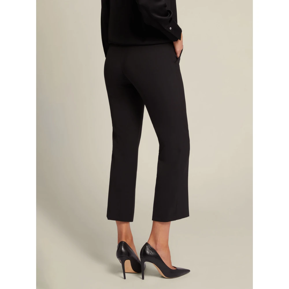 Elena Mirò Broek met uitlopende pijpen van gerecycled materiaal Black Dames