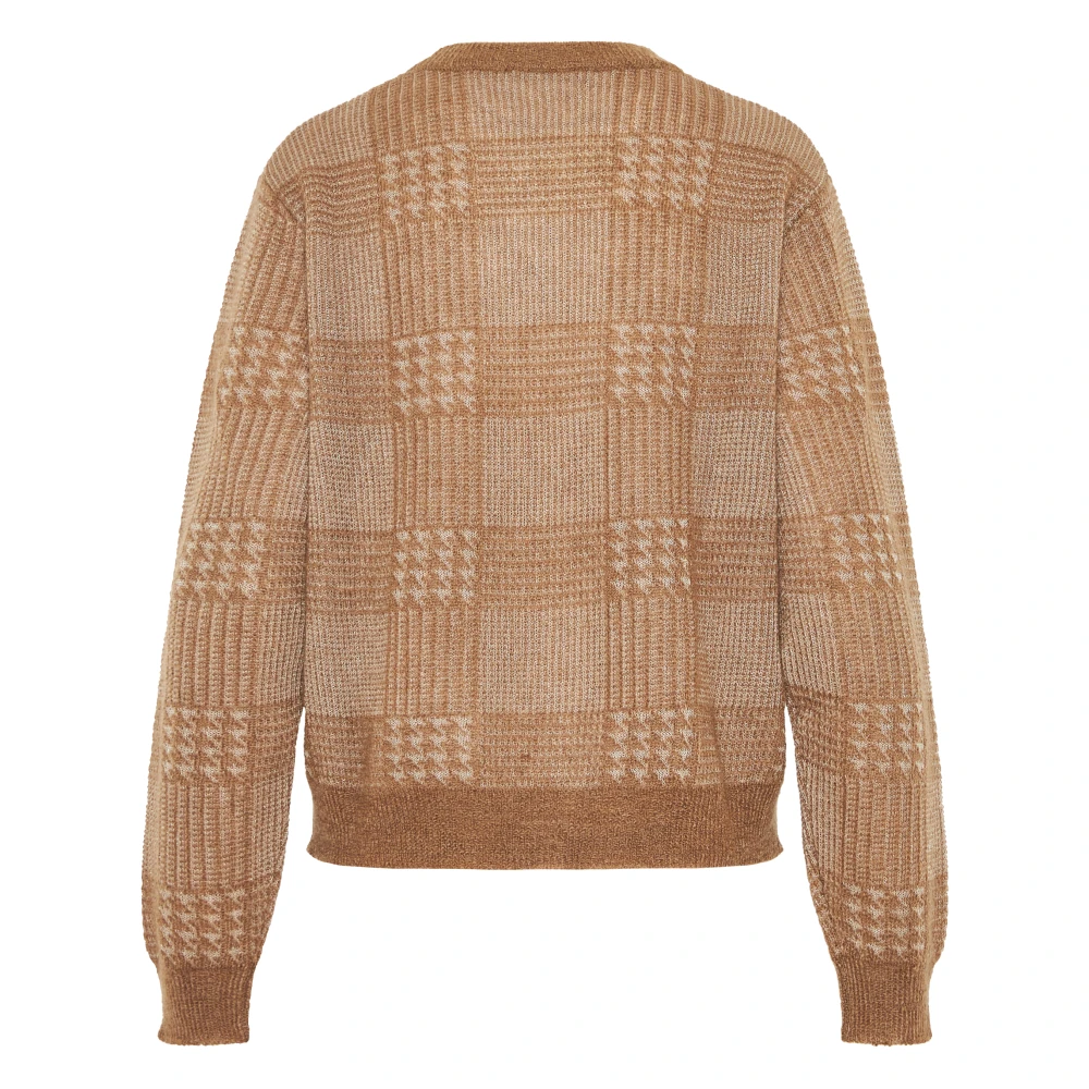 Jacob Cohën Mohair Crew-neck Gebreide kleding Made in Italy Beige Dames