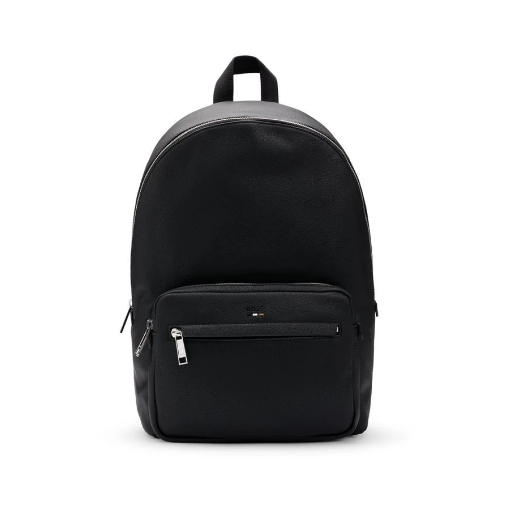 Hugo Black Backpacks, Male, One Size, Ray Backpack