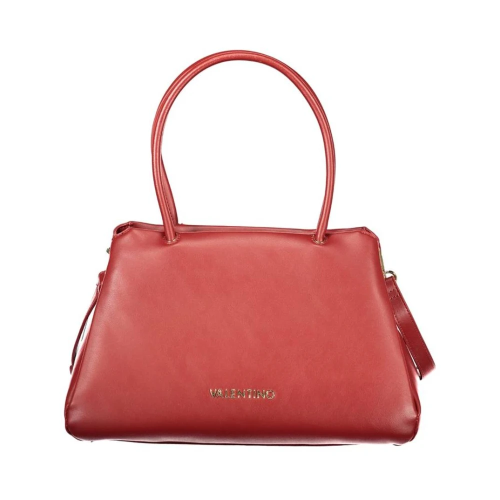Valentino Women's Red Polyethylene Handbag With Textu Finish - Handbags - One Size - Bags