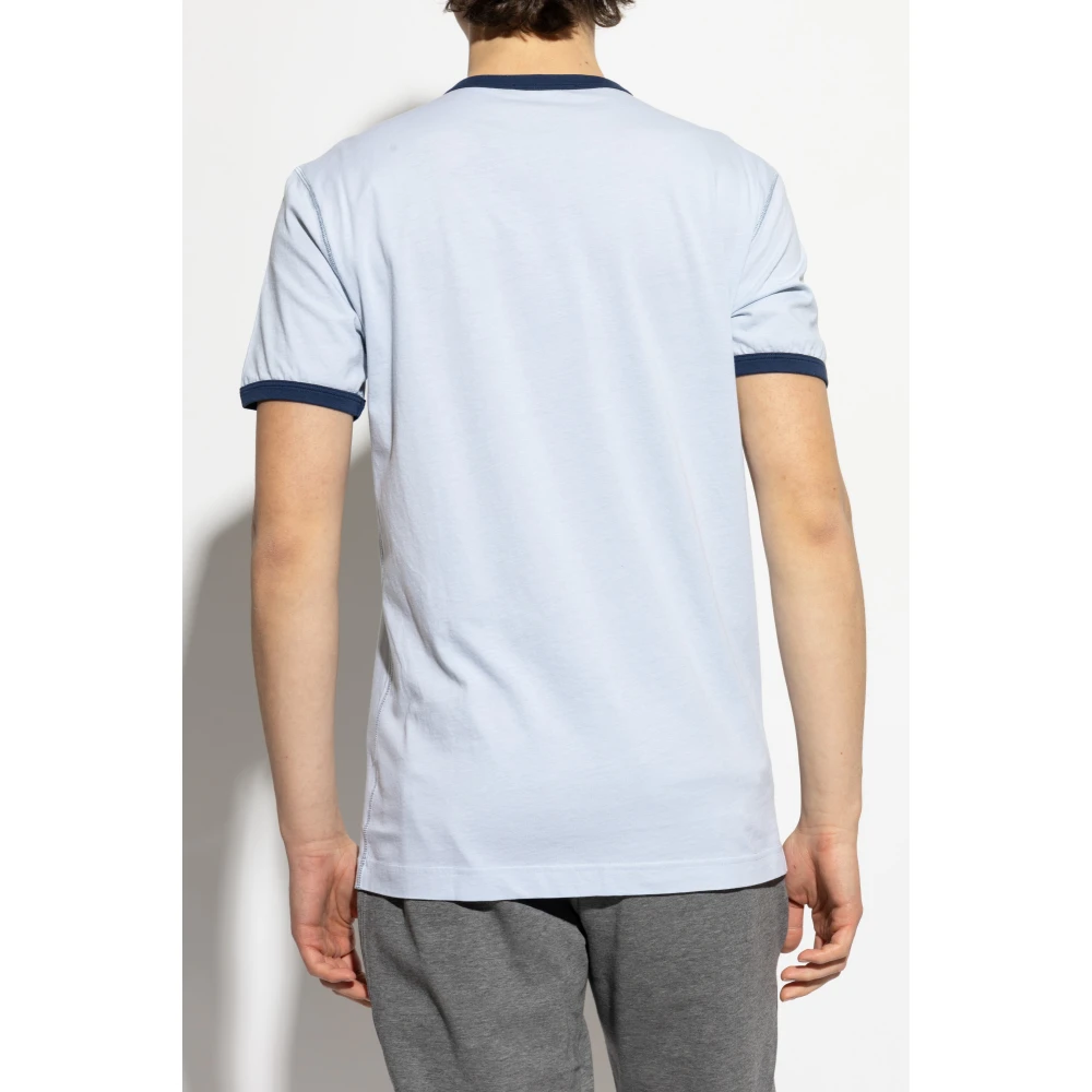 Dolce & Gabbana T-shirt met bedrukt logo Blue Heren