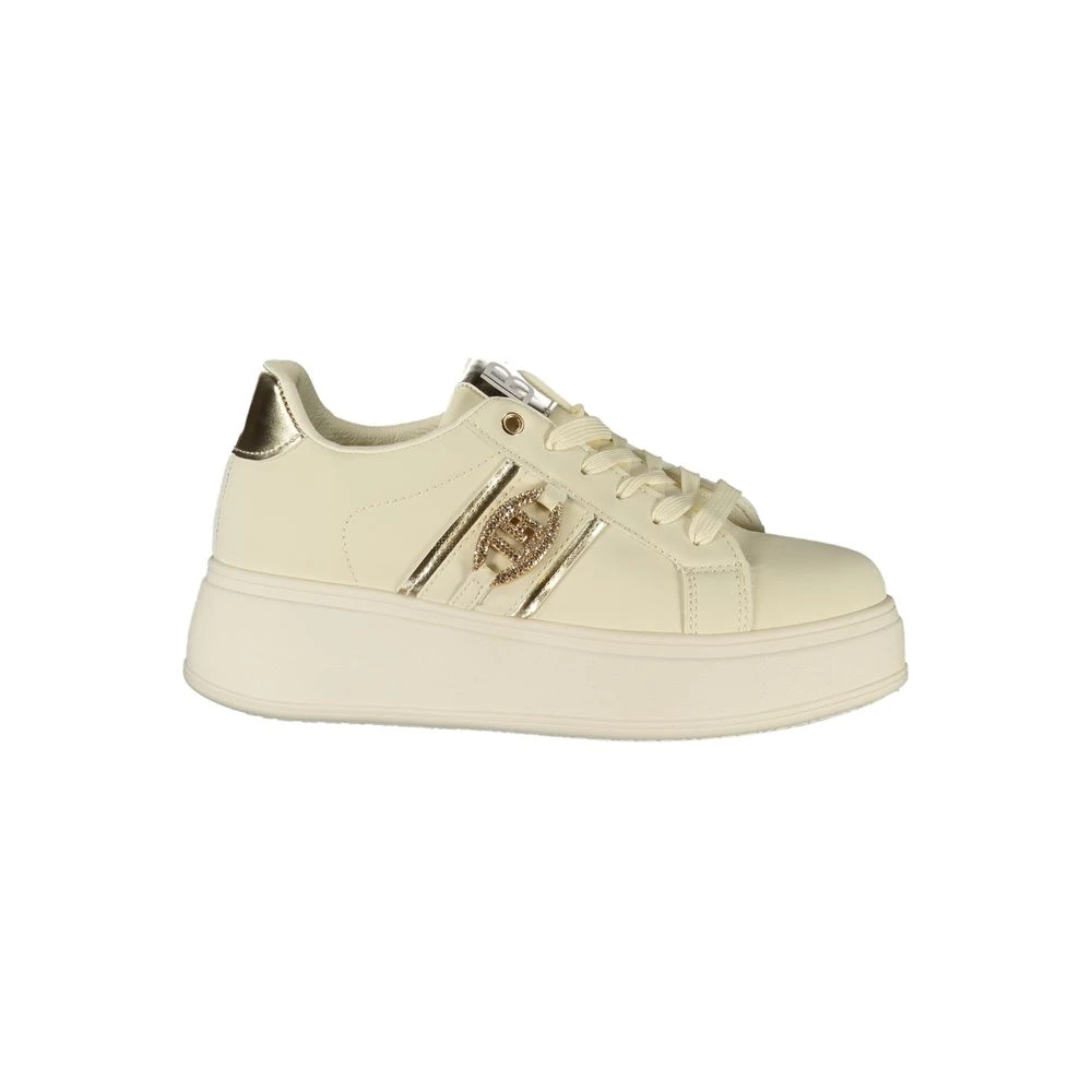 Laura Biagiotti Femme Beige Chaussures, Taille: 39 Eu Baskets Avec Détails Dorés