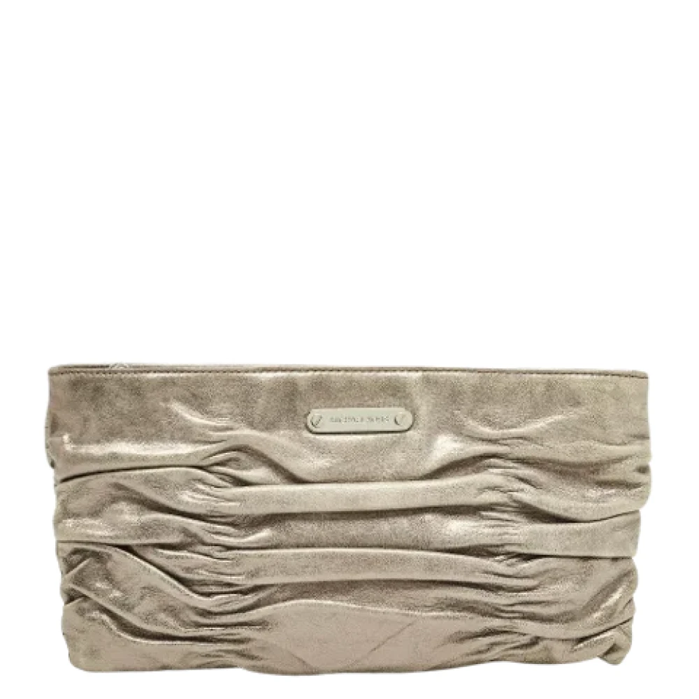 Michael Kors Pre-owned Leather clutches Gray Dames