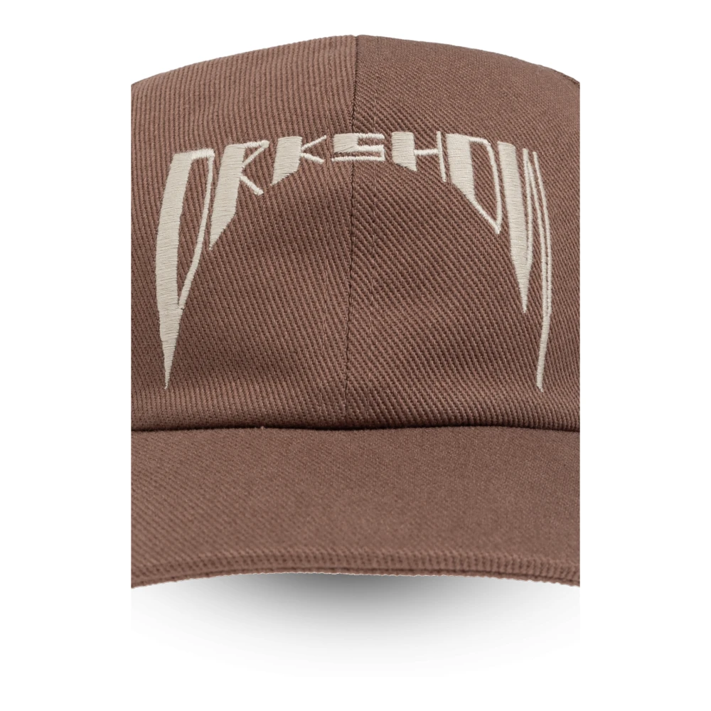 Rick Owens Baseballpet Brown Heren