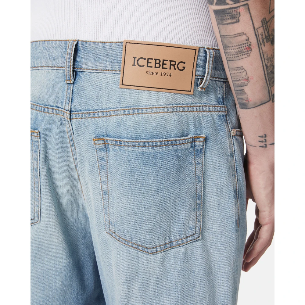 Iceberg Carpenter fit 5-pocket indigo denim broek Blue Heren