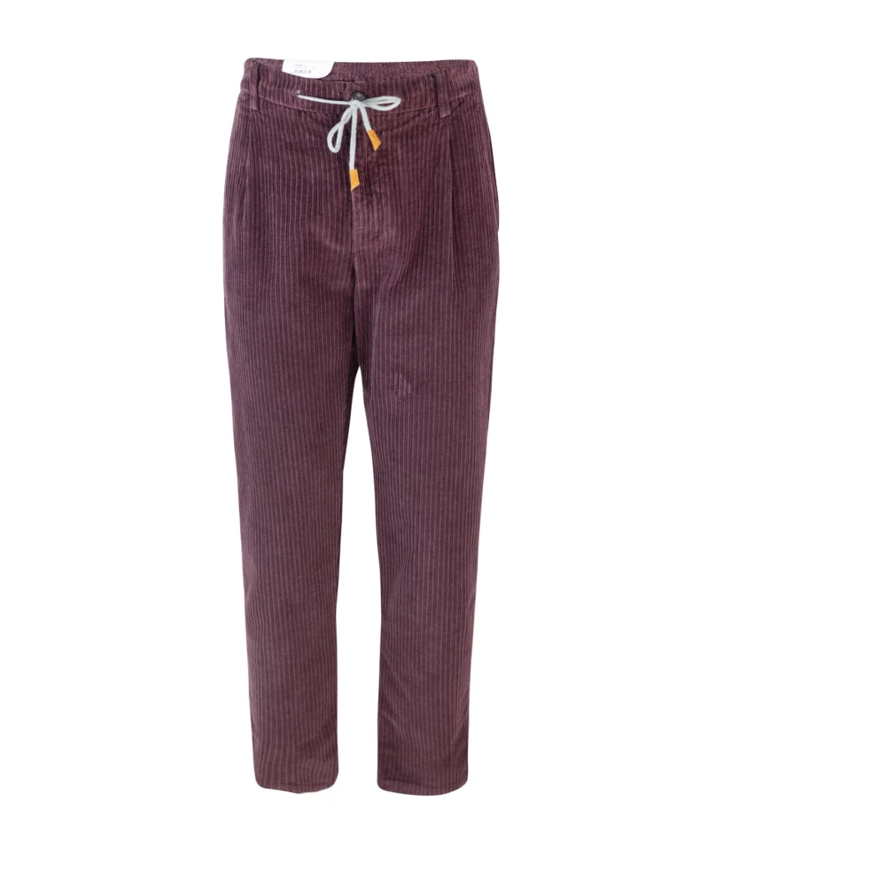 Eleventy Rode Corduroy Broek met Zakken Red Heren