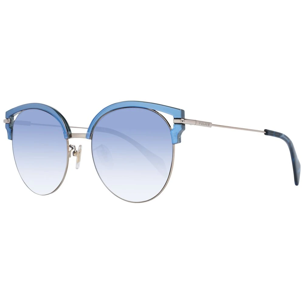Police Women's Blue Butterfly Sunglasses With Gradient Lenses