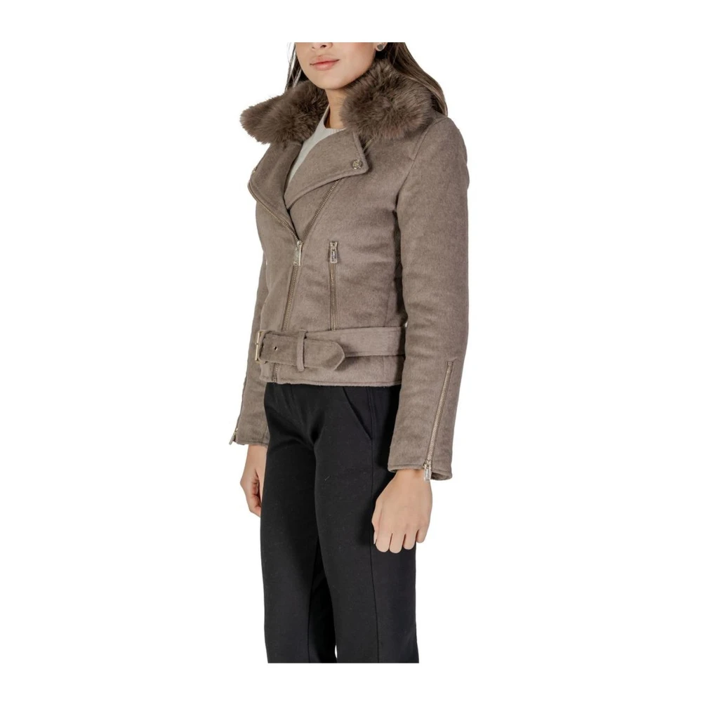 Guess Wolblend Jas & Mantel Collectie Brown Dames